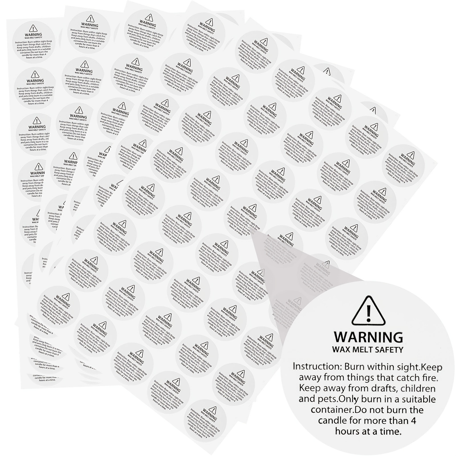 Candle Warning Labels Candle Jar Container Stickers Candle - Temu