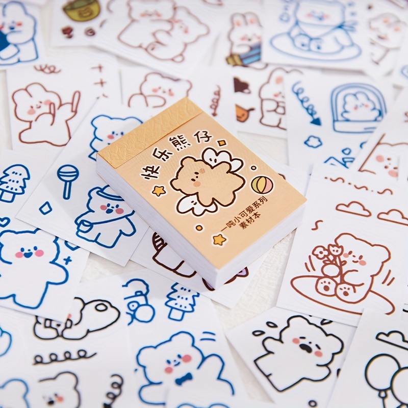 Japanese Style Cartoon Girl Decorative Sticker Book Cute - Temu