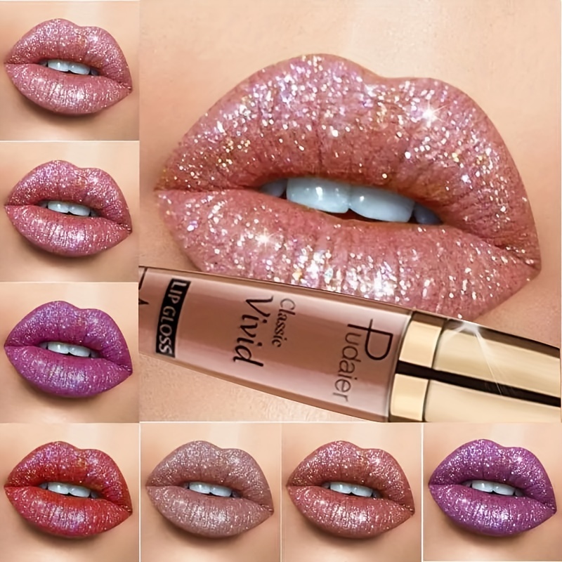 

Long-lasting Diamond Shine Lipstick With Glitter And Pearlescent Finish Lip Gloss