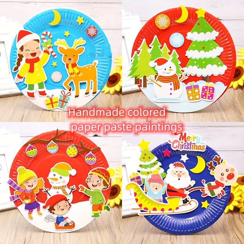 Art Craft Gift for Kids - 12 Paper Plate Art Kit Toy for 3, 4, 5