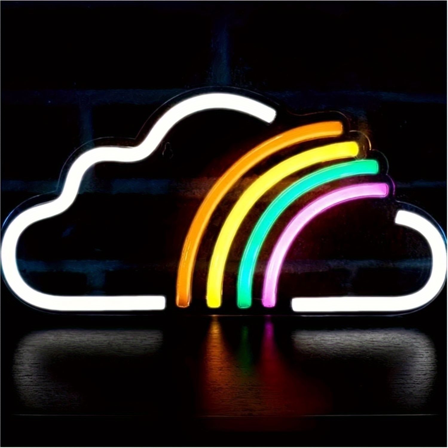 Arcobaleno Luce notturna per bambini Regalo Led Arcobaleno Neon Segni Arcobaleno  Lampada arcobaleno per decorazioni da parete Decorazioni da camera da letto  Accessori per la casa Party Holiday Decor Bat