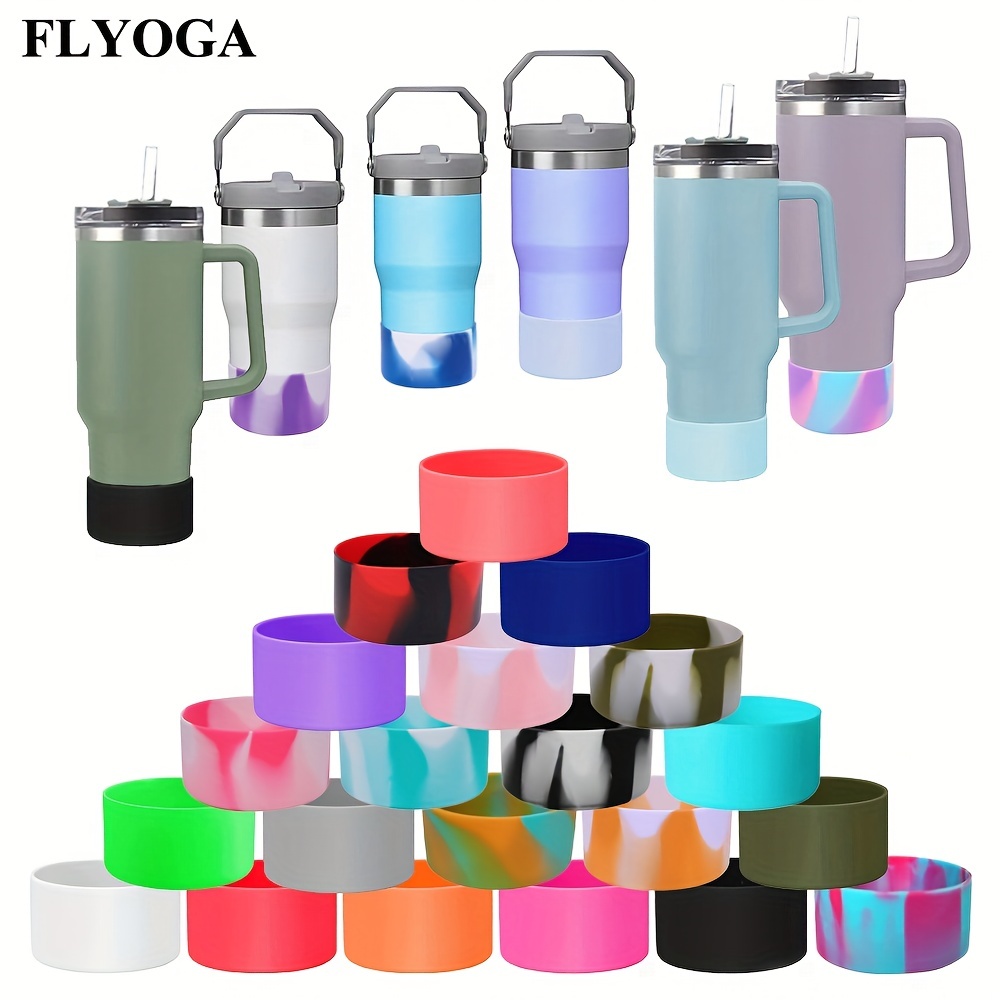 FLYOGA 1pc Silicone Cup Boot For Trek 40Oz Tumbler With Handle, Protective  Water Bottle Bottom Sleeve, Cup Accessories