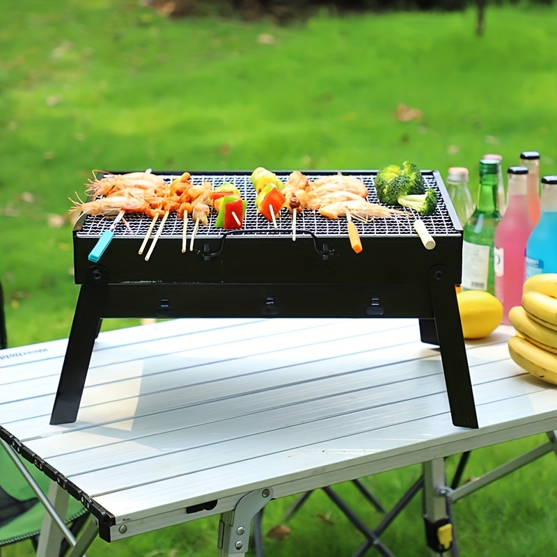 Foldable Campfire Grill for Outdoor Camping Picnic BBQ Home Charcoal BBQ Grill