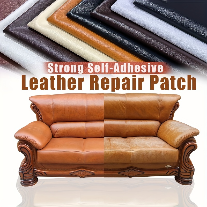 MUYUNXI 14 Colors 54x19in Crazy Horse Pattern Large Leather Repair Patch  Self Adhesive Leather Patch Kit Faux Leather Repair Patch for Couches Car