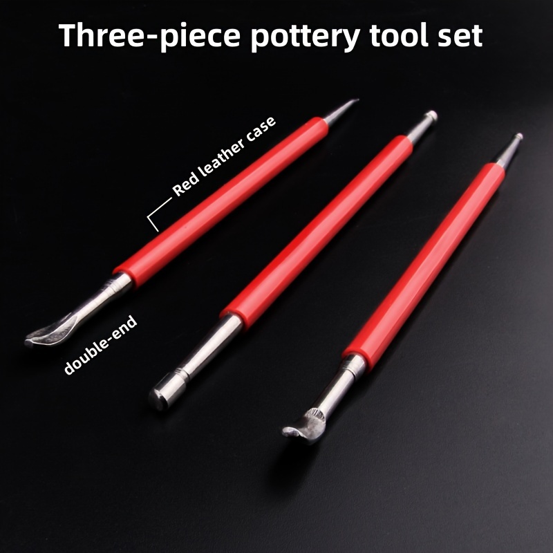 3pcs/set Pottery Clay Carving Tools Double-Ended Wire For Clay Repair Clay  Sculpture Carving Tool