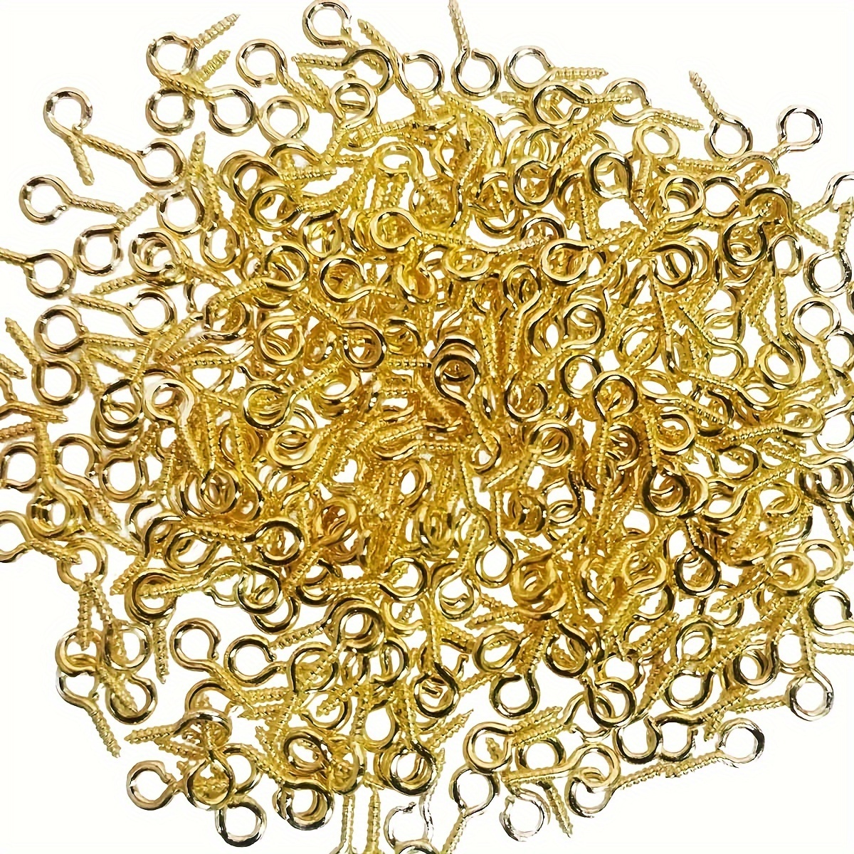 500PCS Small Screw Eye Pins, 4x8mm Small Eye Hooks For Jewelry Making,  Eyelets Screw Threaded Clasps Hooks For Doing Art DIY, Mini Metal Hoop  Peg/Brac