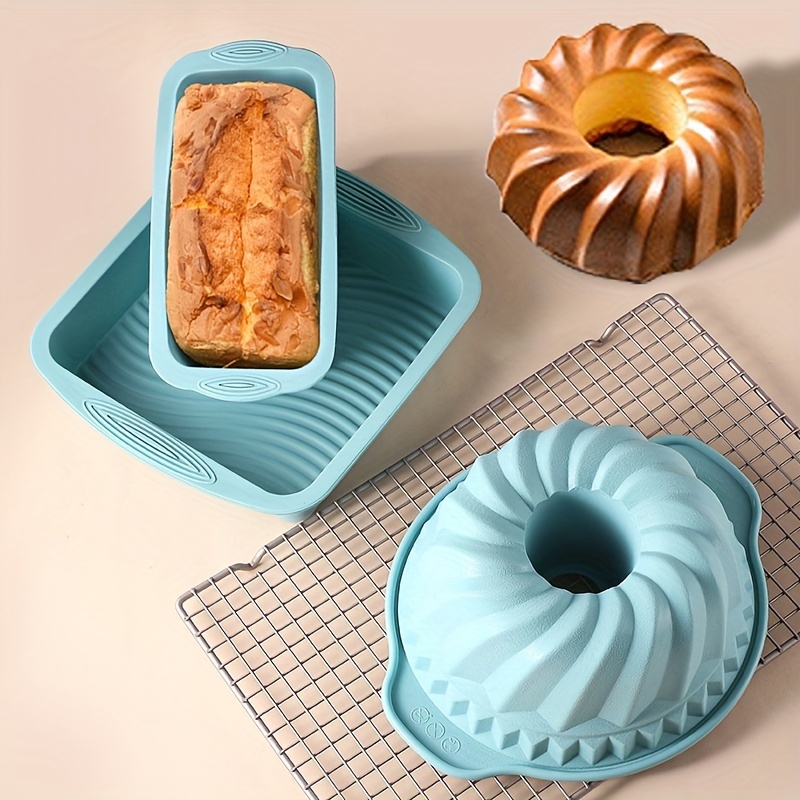 Silicone Baking Pans Set Heat Resistant Cake Pans Loaf Pan - Temu