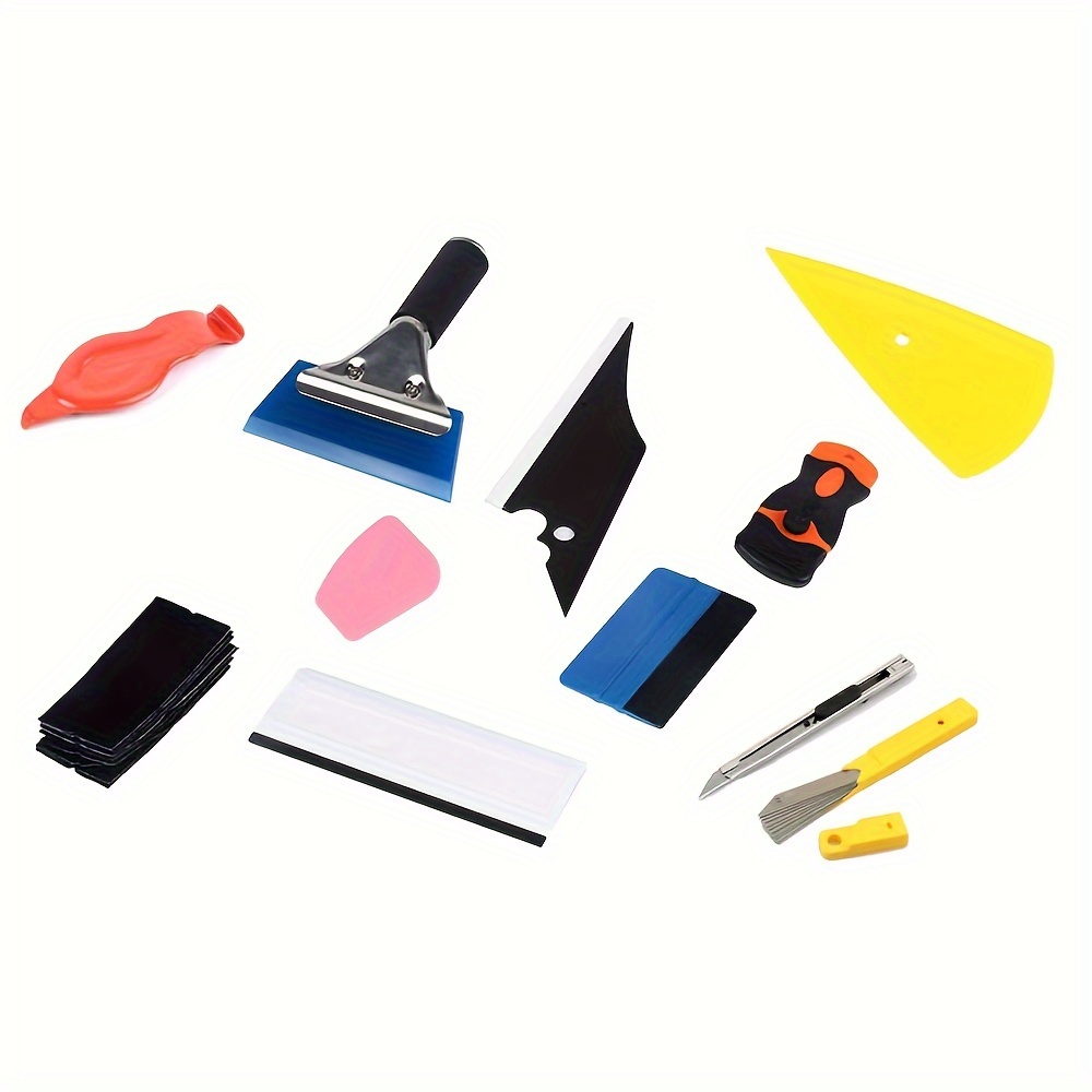 Window Tint Application Tools 1 Set, 11 PCS Window Tint Tools for Vehicle  Film Including Window Squeegee, Scraper, Utility Knife and Blades