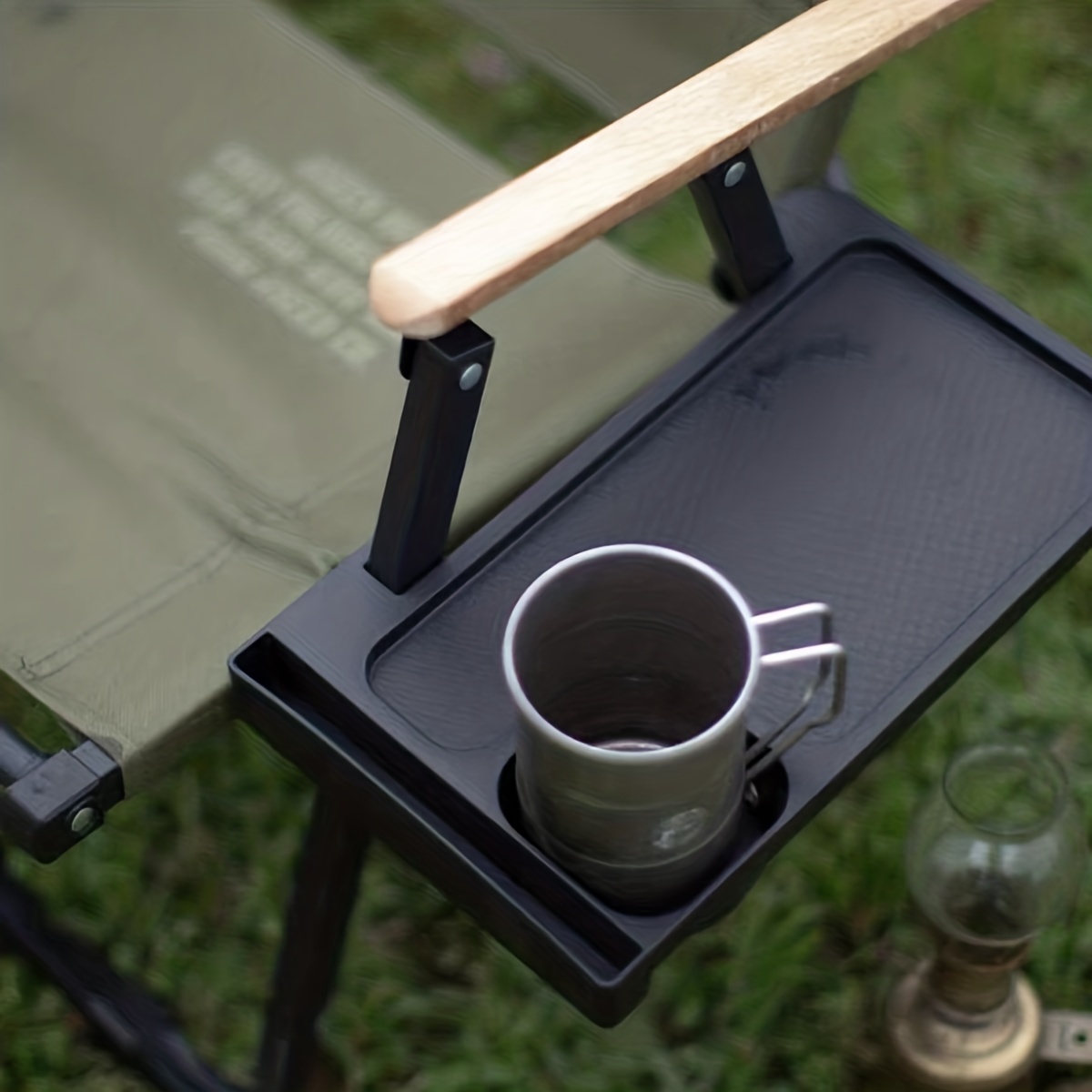 Outdoor Chair Side Storage Tray, Recliner Chair Tray, Universal Cup Holder,  Camping Accessories - Temu