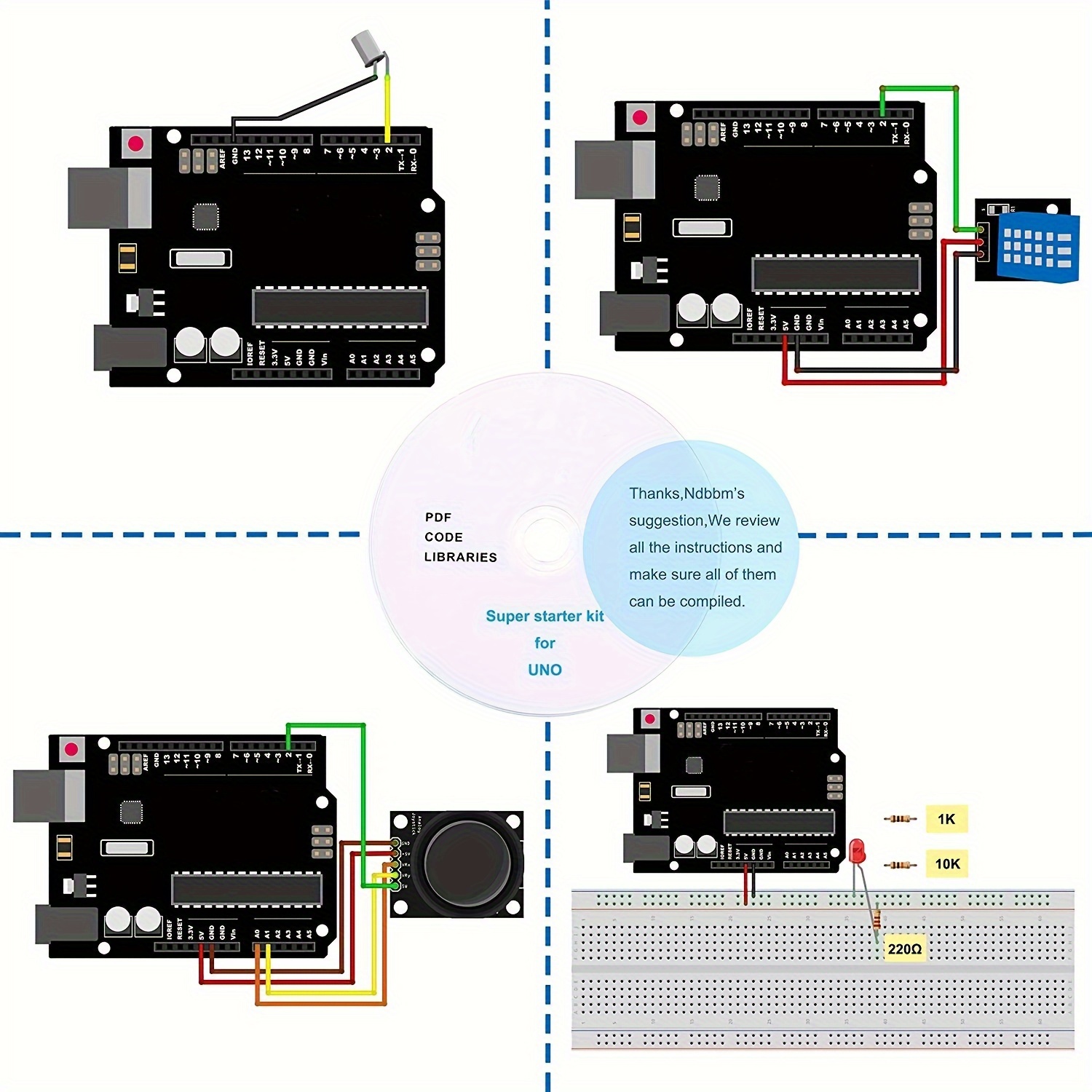 Super Starter Kit UNO Mega2560 Project עם LCD1602 סוללה 24 שיעורים PDF מדריך לימוד חבילת למידה עם קופסה קמעונאית פרטים 2