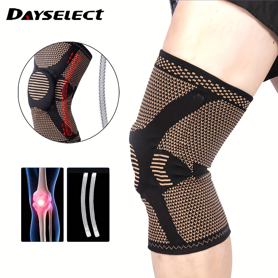 Copper Knee Brace Sleeves for Knee Pain Men Women, Knee Compression Sleeve  with Patella Gel Pads & Side Stabilizers for Arthritis, Meniscus Tear, ACL