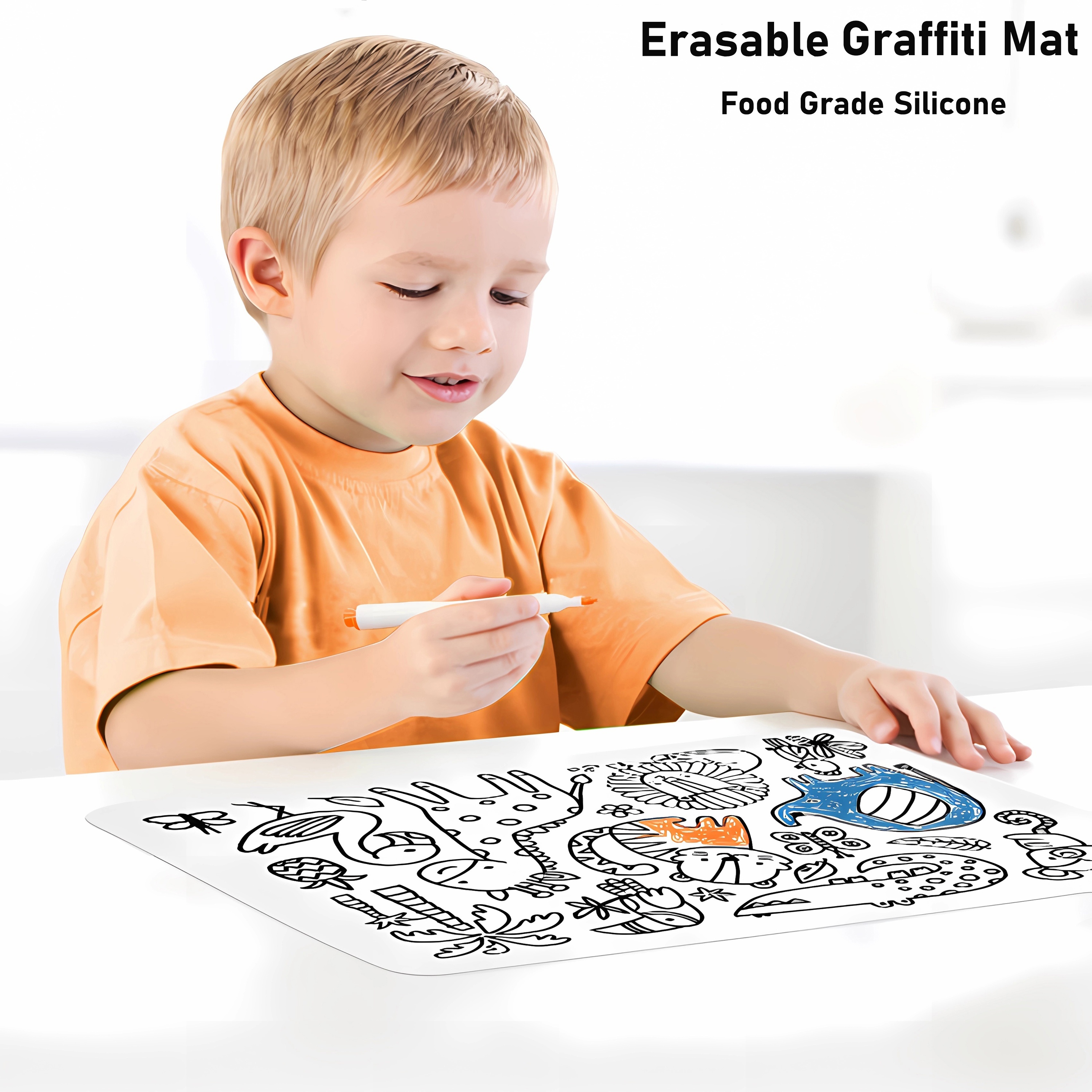 reusable kids children silicone painting mat