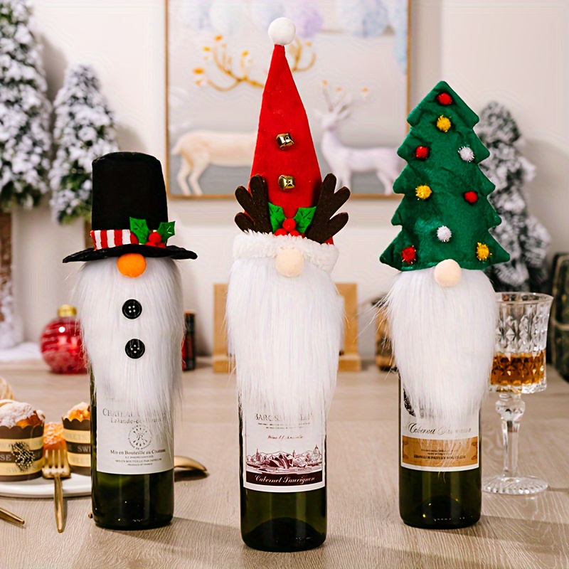 6 Piece Christmas Wine Bottle Cover Set