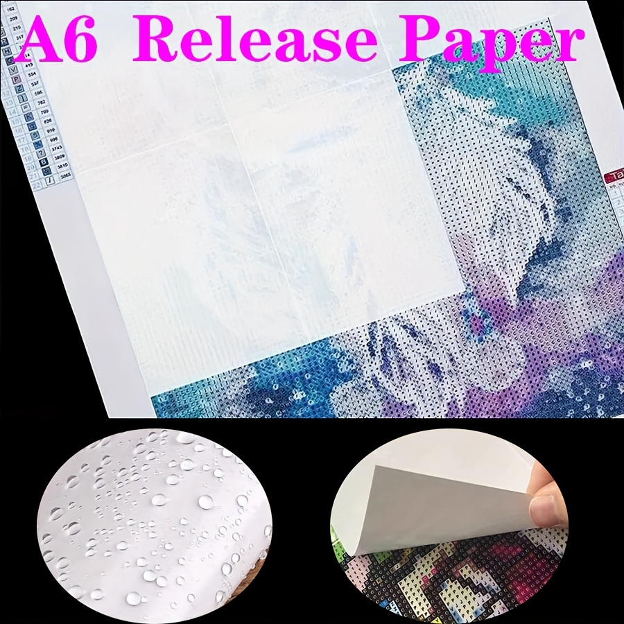 50pcs Diamond Painting Release Paper Double-Sided Release Paper Non-Stick  Diamond Painting Cover Replacement Paper, (10x15cm/3.9x5.9inch) 20PCS Diamon