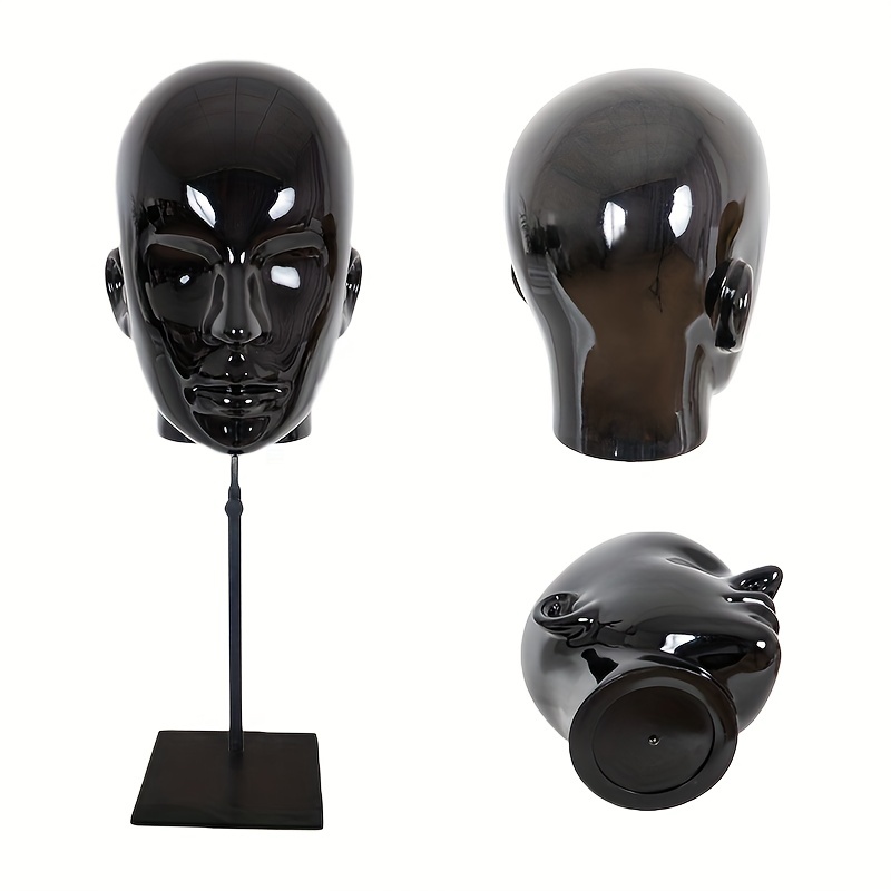Male Mannequin Head - Glossy White