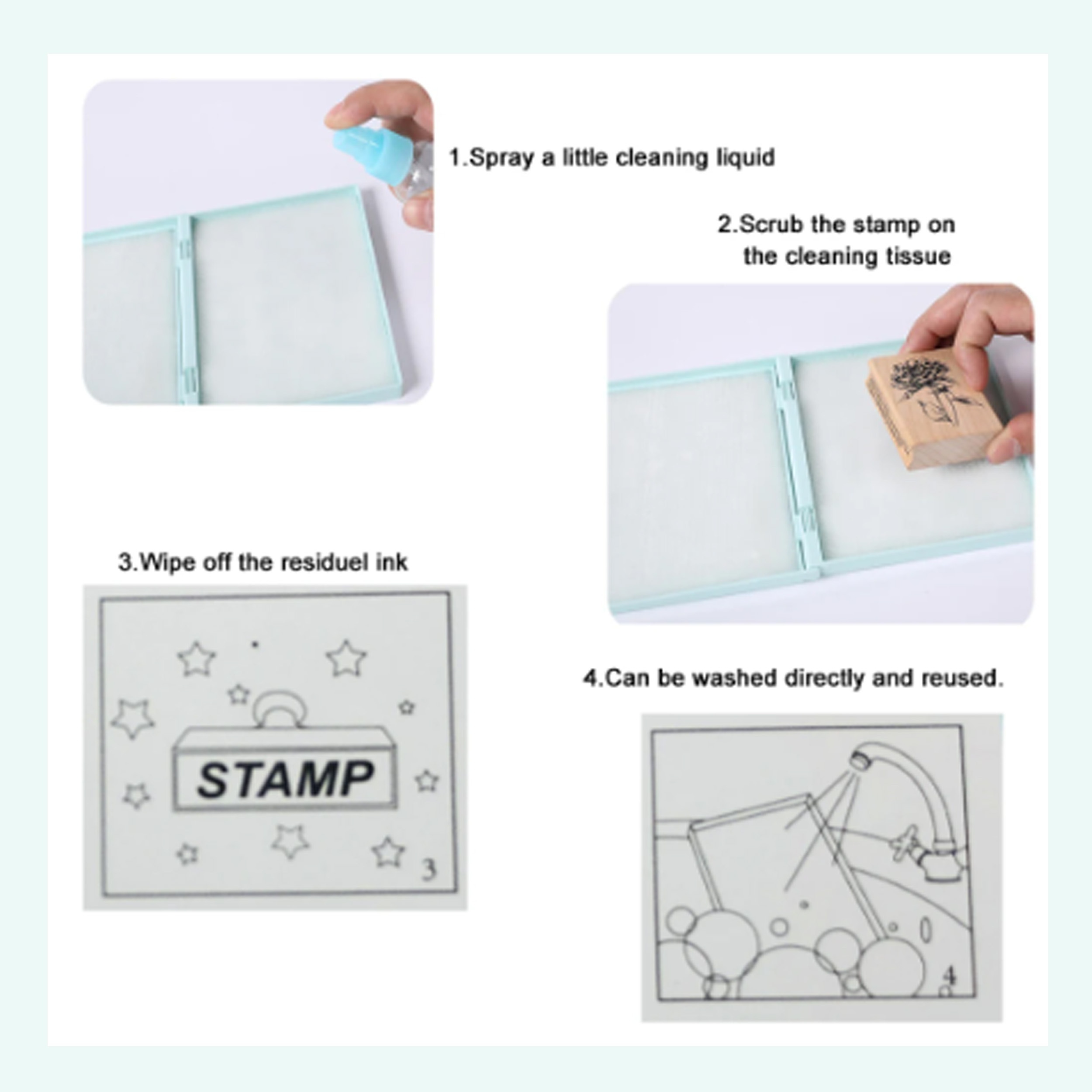 1pc Stamp Scrubber With 1.69oz Oil-based Cleaner Sponge To Remove Ink From  Stamps Easily Craft Tools Applicable To Clean Clear Stamp Cleaning Pad Art  Tool - Arts, Crafts & Sewing - Temu