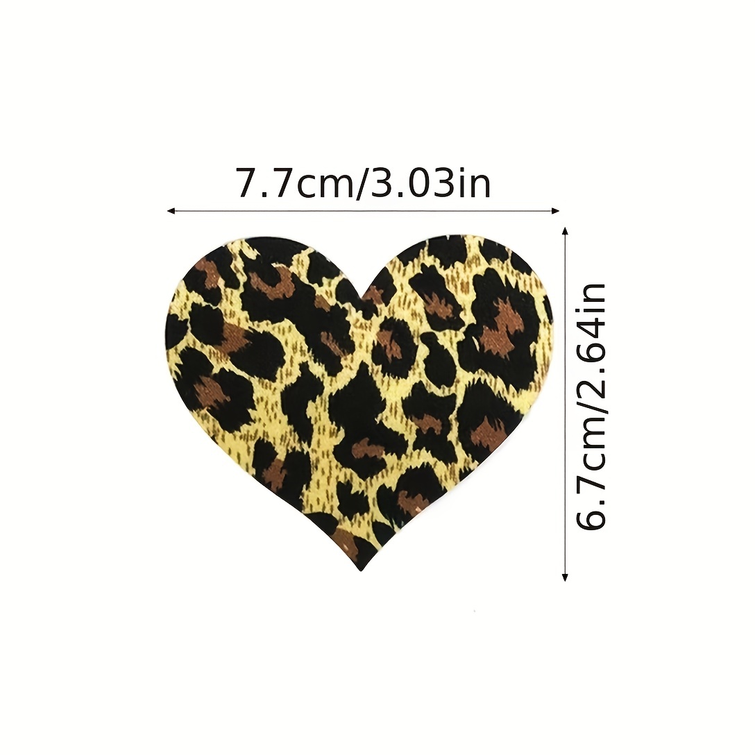 Heart shaped Leopard Print Nipple Covers Sexy Thin - Temu