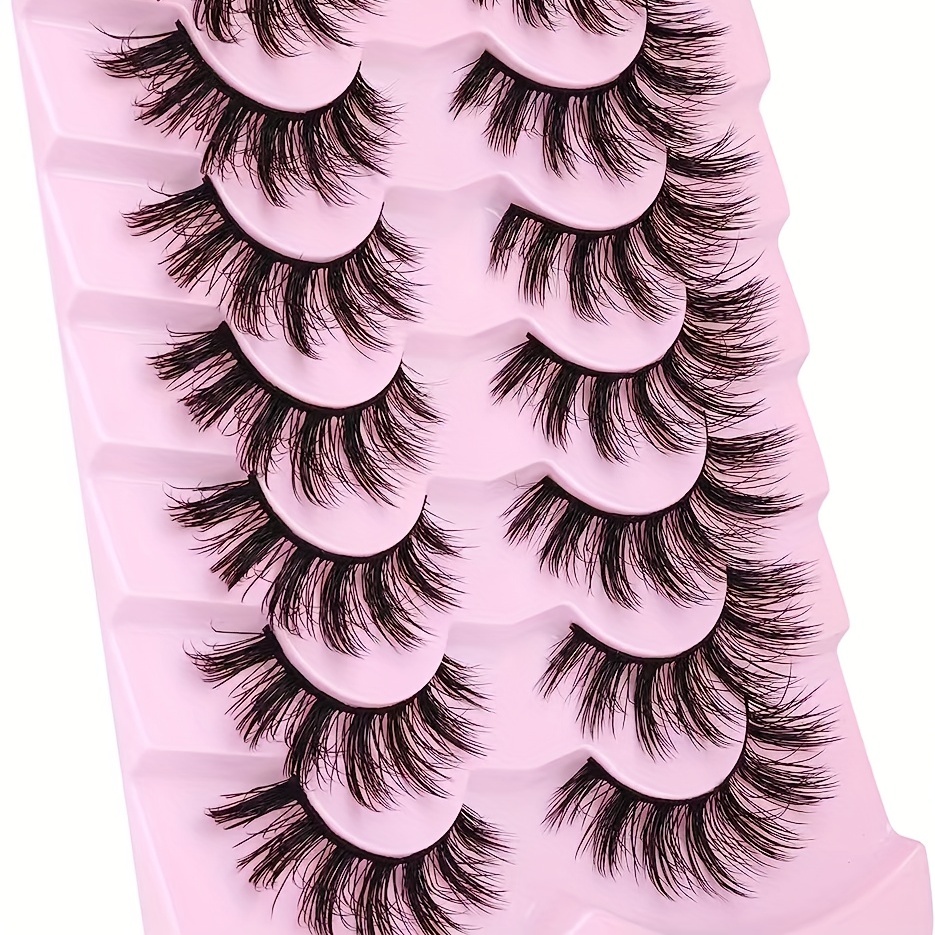 10 Paia Di Ciglia Finte 3D, Spesse E Arricciate, In Fibra