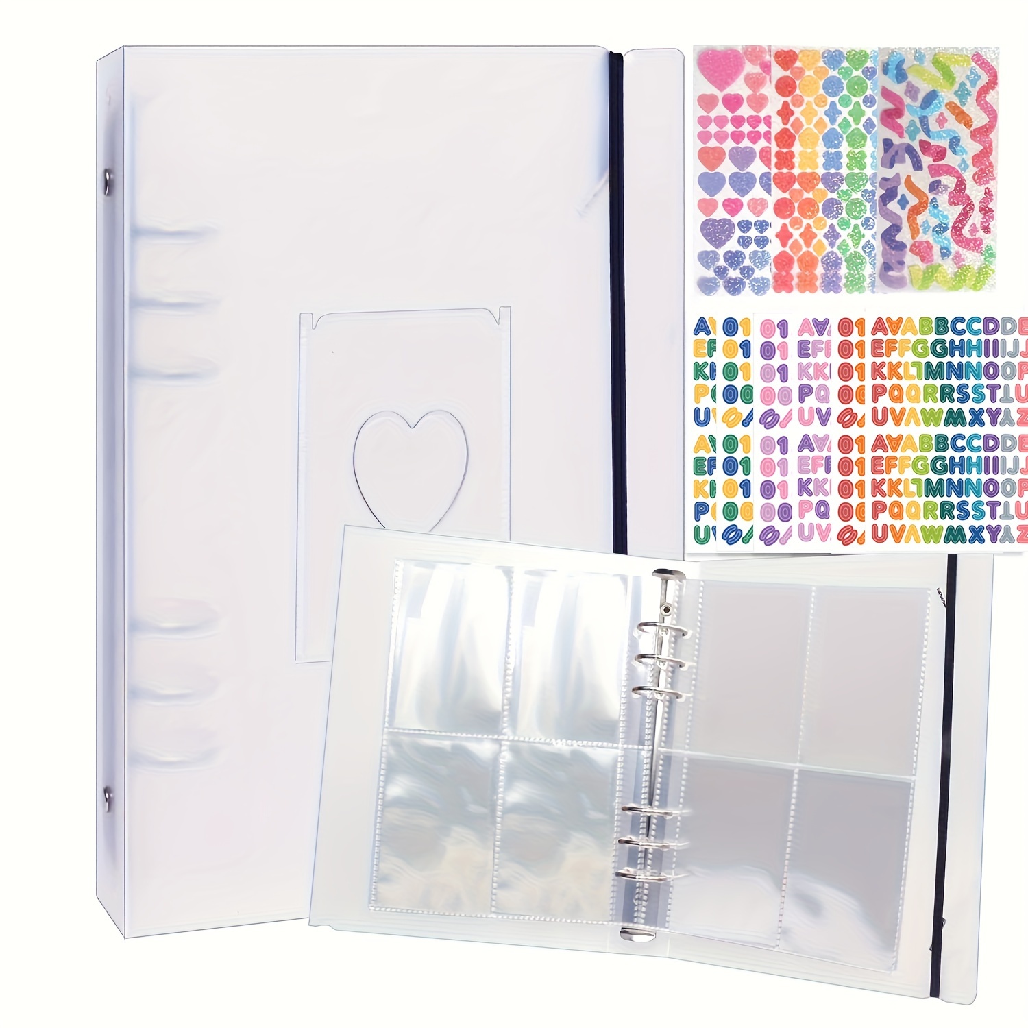 Sticker Collecting Album Reusable Sticker Book 40 Sheets A4/A5 PU Leather  Cover for Scrapbook, Yellow 