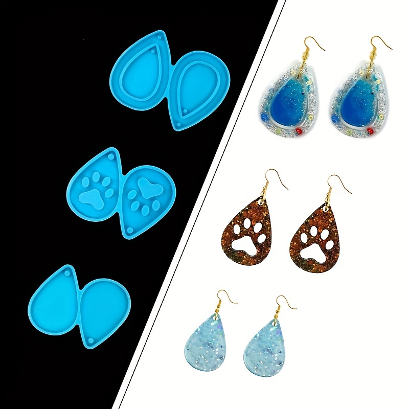 Handmade Silicone Earrings Mold Necklace Earring Pendant Resin Molds Drop  Dangle Resin Earring Mold Jewelry Making Tools
