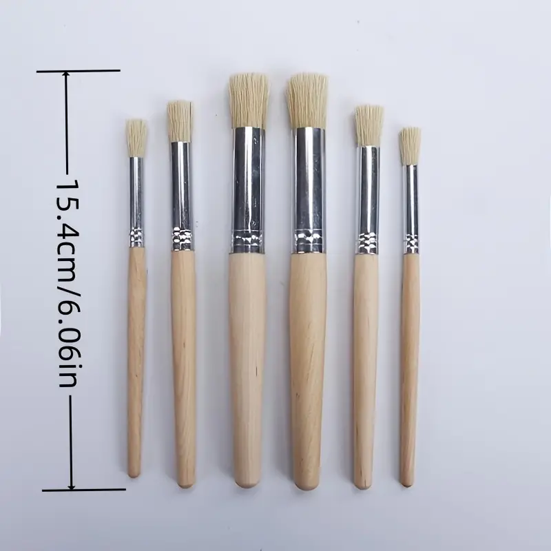 BE-TOOL 5 Pieces Paint Brushes Set Pure Bristles for Wall Painting  Watercolours Decorating Brush Disposable 