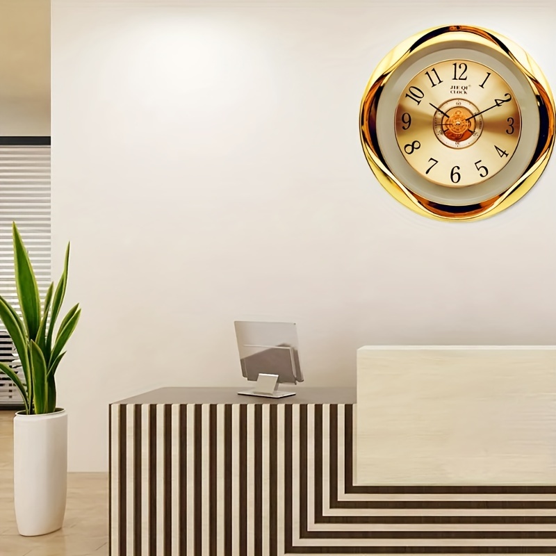 Vintage Golden Wall Clock - Tick-free, Elegant Design For Home