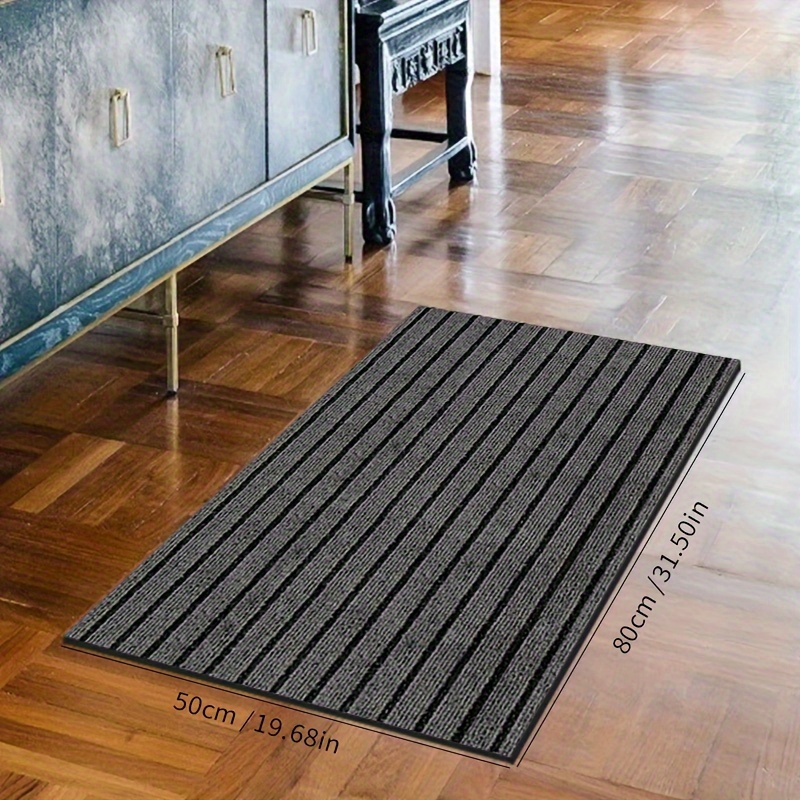 Tough Entry Mat Indoor Outdoor Entrance Mat and Hallway Runner Tough Entry  Collection Slip Skid Resistant PVC Backing Anti Bacterial Commercial Grade  (Grey, 3' x 5') 