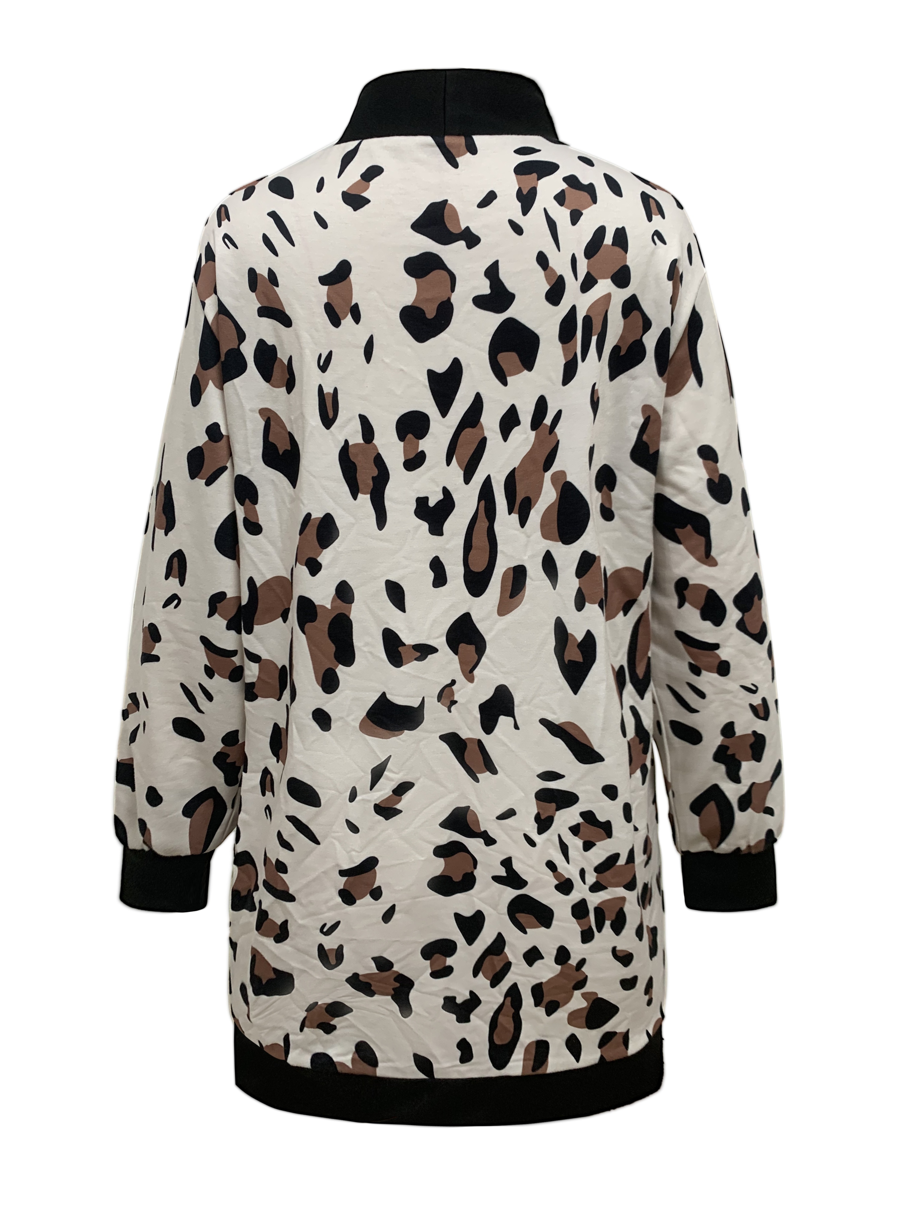 Leopard trim clearance jacket