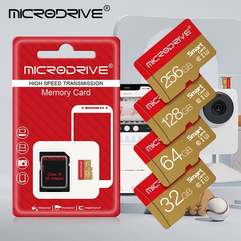 Carte Mémoire Micro SD 256 Go Class 10 Adaptateur sd + lecteur de cartes -  Cdiscount Appareil Photo