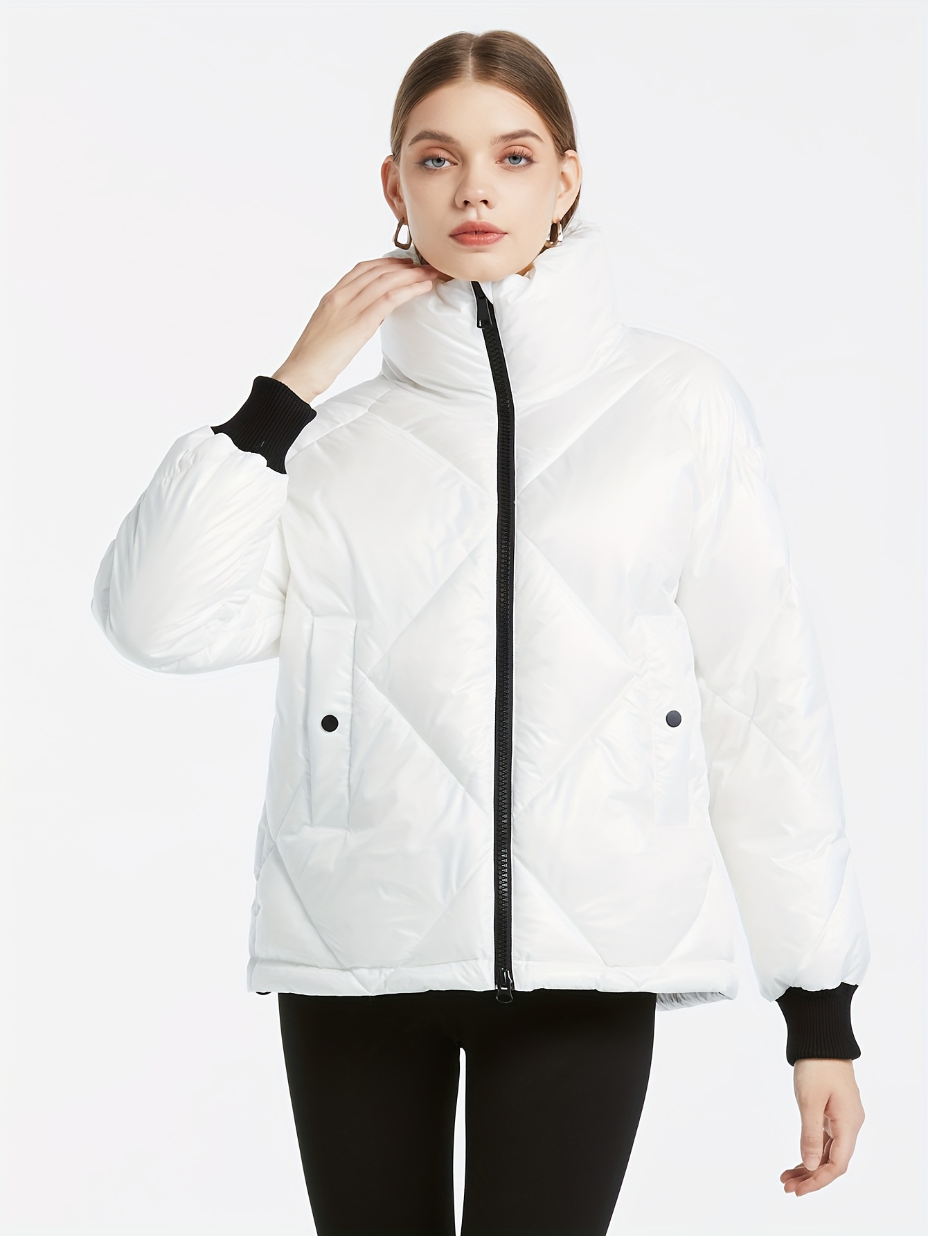 White padded outlet parka