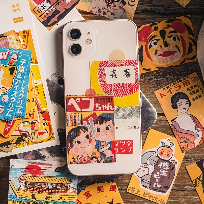 Vintage Japanese Style Stickers Paper Stickers Pack - Temu