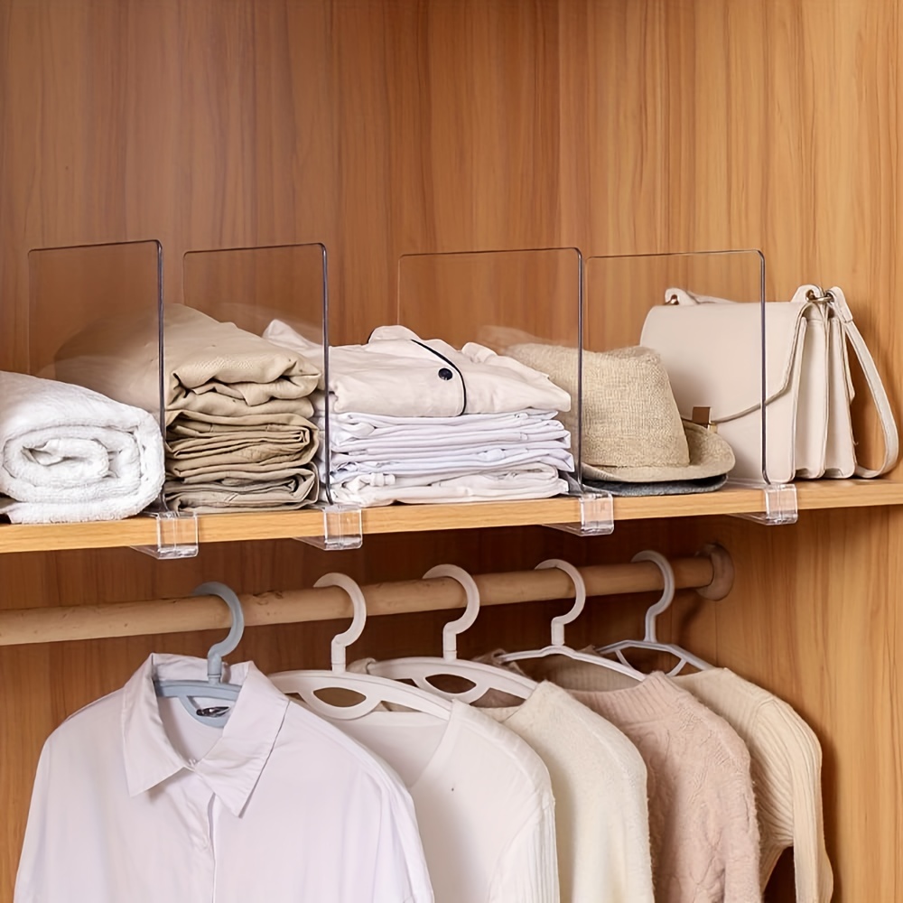 Closet Shelf Dividers Wardrobe Partition Shelves Divider Clothing Wire  Organizer