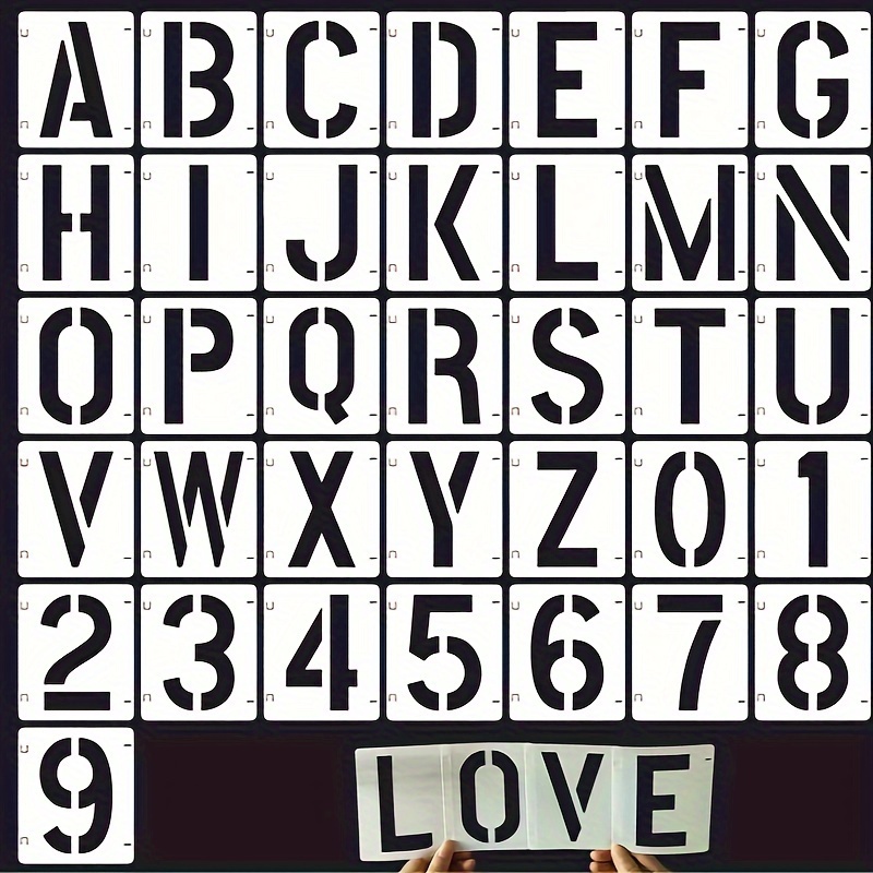 Hollow DIY Alphabet Number Lettering Stencil Template Letter
