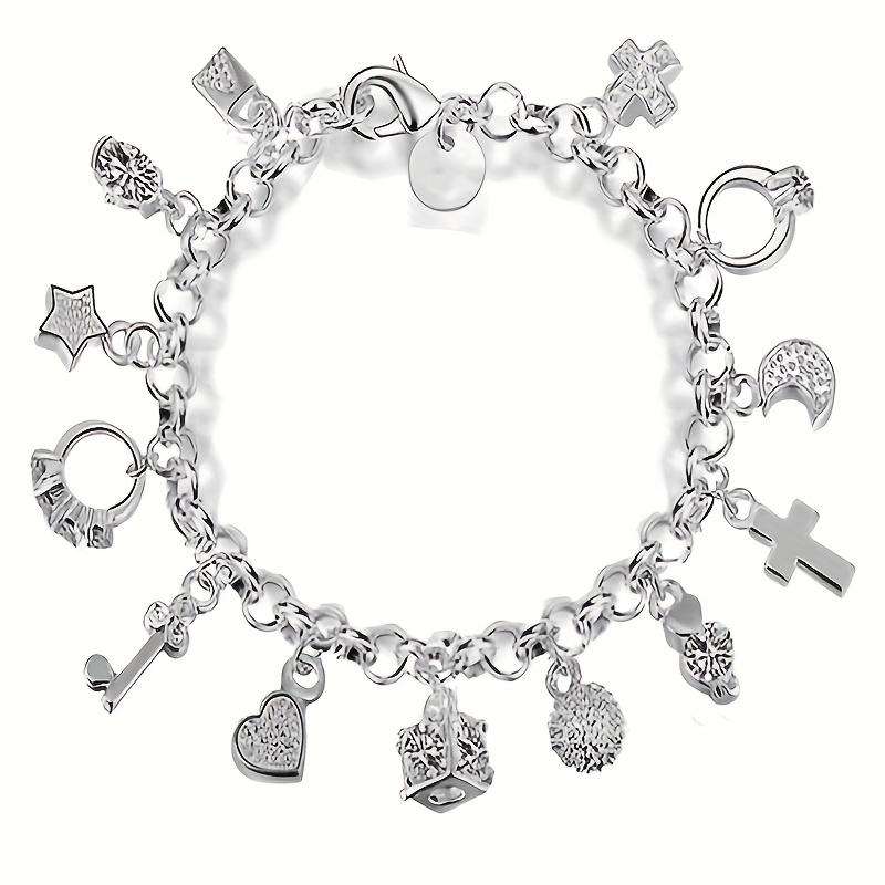 Double-Link Charm Bracelet 001-610-06738 SS | Hingham Jewelers | Hingham, MA