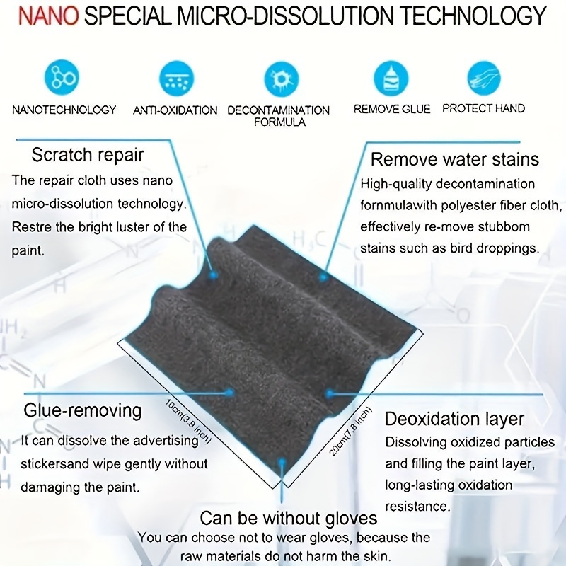 Nano Sparkle Car-Scratch Remover Cloth Scratch Repair Oxidation Cloth