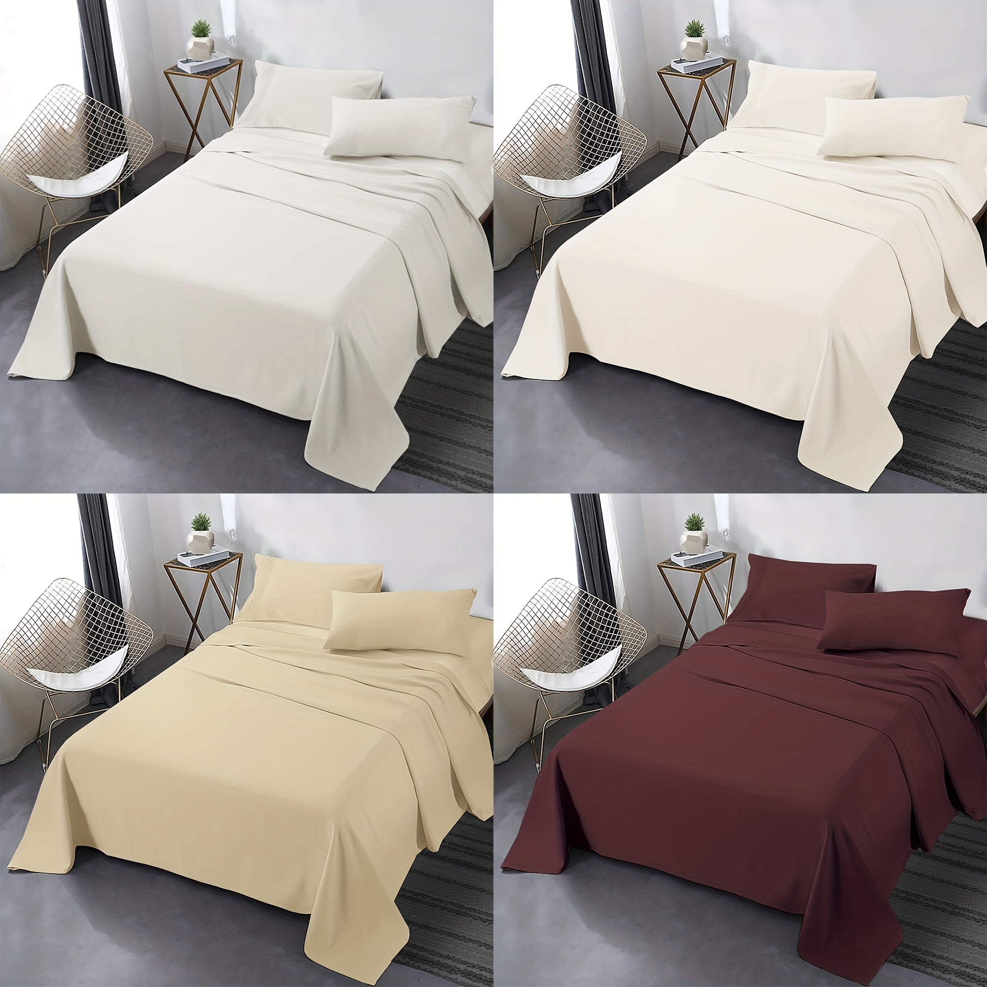 Utopia Bedding Bed Linen Set - Jersey Knit Sheets 4 Pieces Set