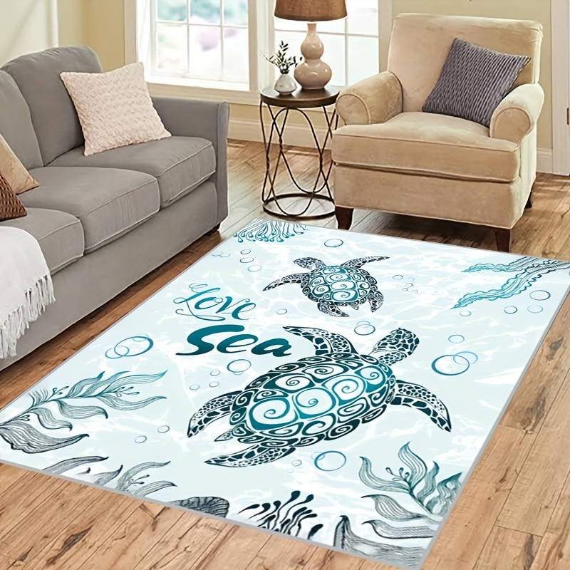  Area Rugs for Living Room, Ocean Coastal Seaside Sea