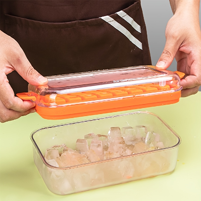 Ice Cube Mold Freezer Ice Tray With Ice Scoop And Ice Box - Temu