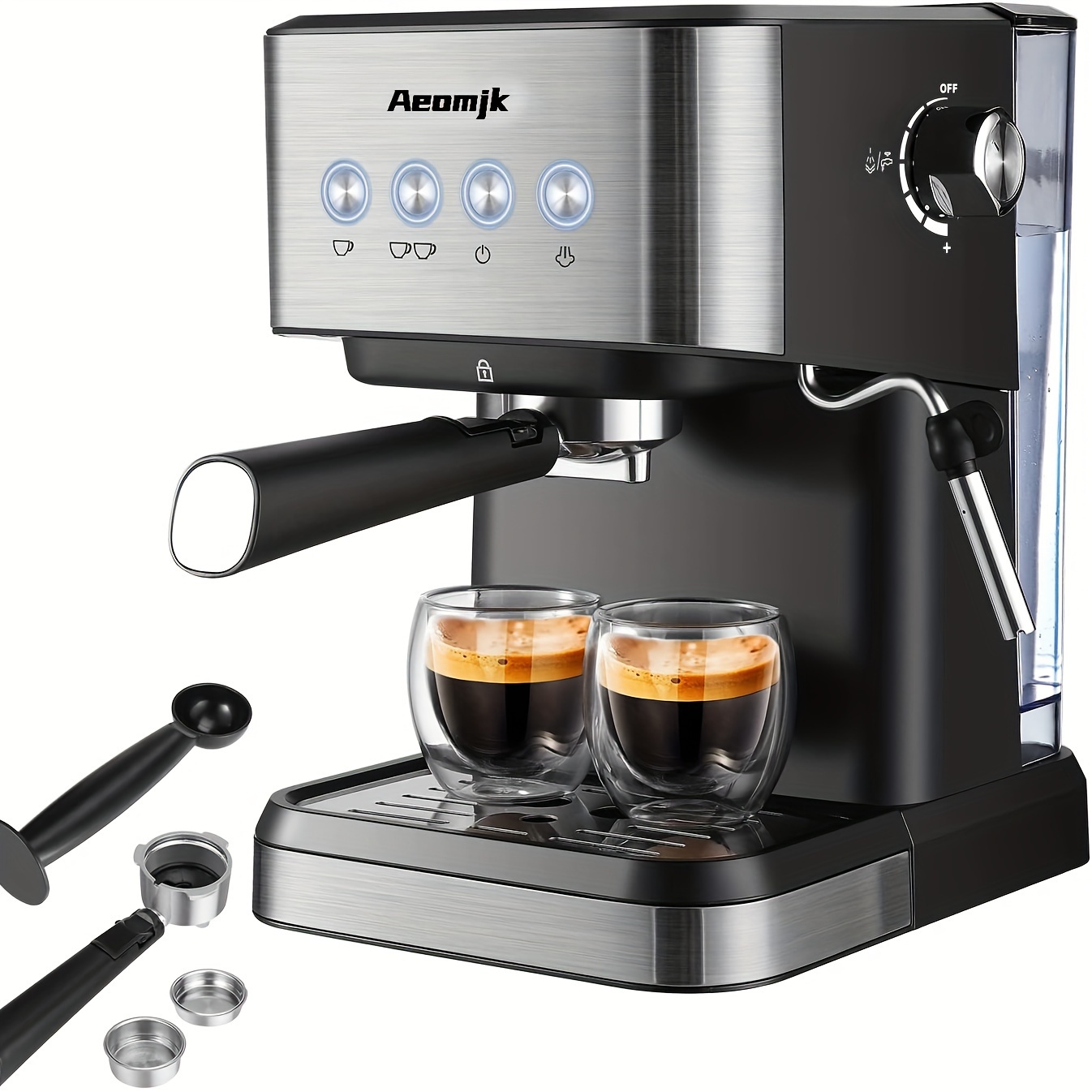 HIZLJJ Deluxe Coffee and Espresso Machine,Auto Frother for Lattes and  Cappuccinos Semi-Automatic Home Coffee Machine Small Steam Coffee Machine