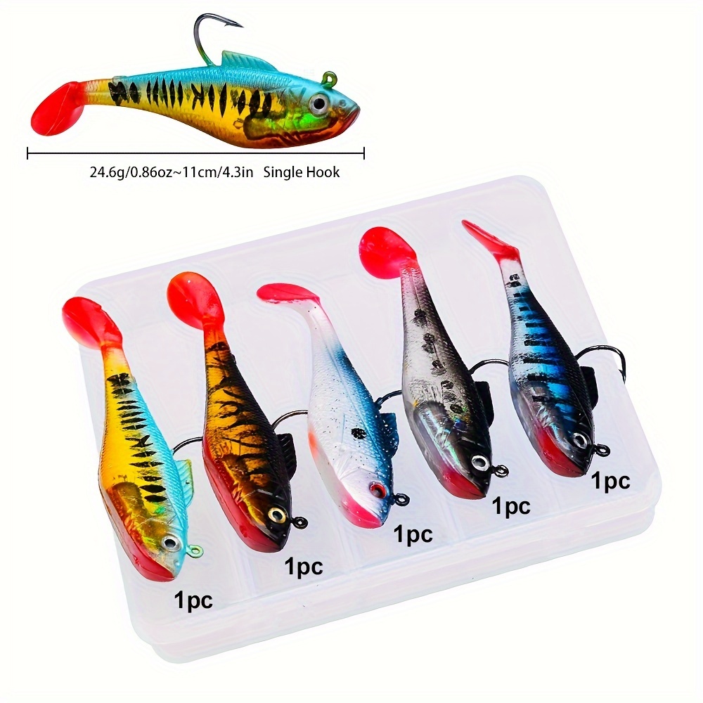 5PCS 8CM 9.5g Fishing Lure Multicolor Pack Lead Fish Soft Bait Lure Pack Lead  Fish Fishing Tackle Accessories
