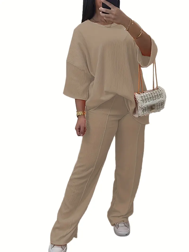 Linen Sets for Women 2 Piece, Summer Outfits Casual Short/Long Sleeve Tops  with Long Pants Tracksuit outfits, Khaki, Small : : Clothing,  Shoes & Accessories