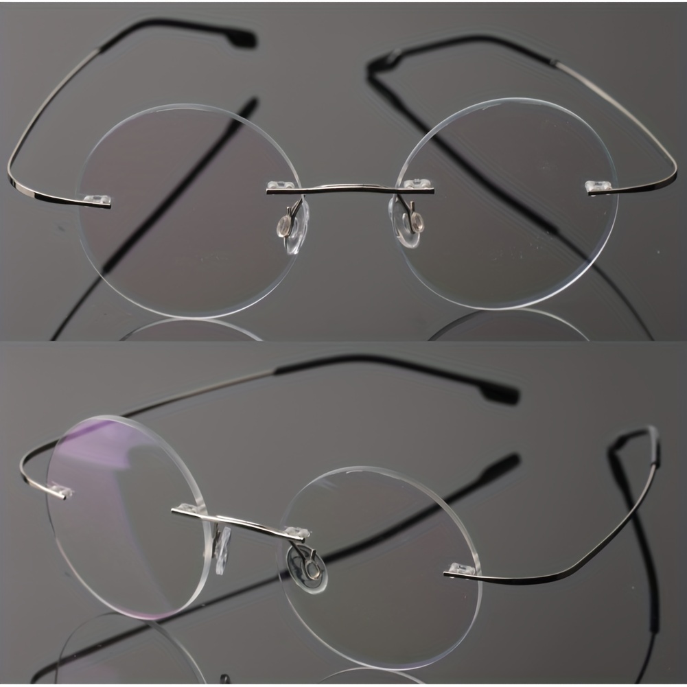 Titanium Stainless Steel Rimless Reading Glasses