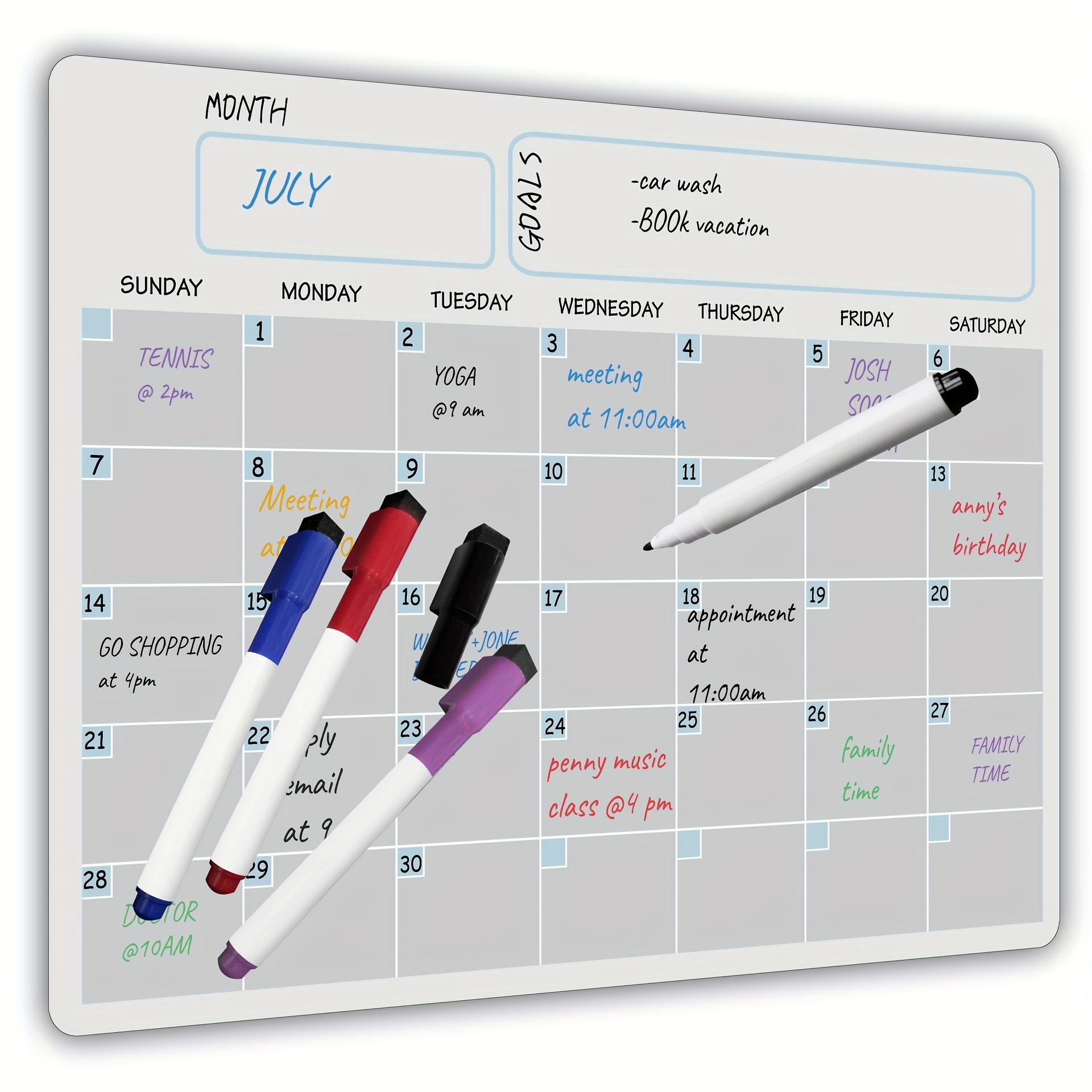 1pc Calendario Magnetico Da Frigorifero Cancellabile A Secco - Temu Italy