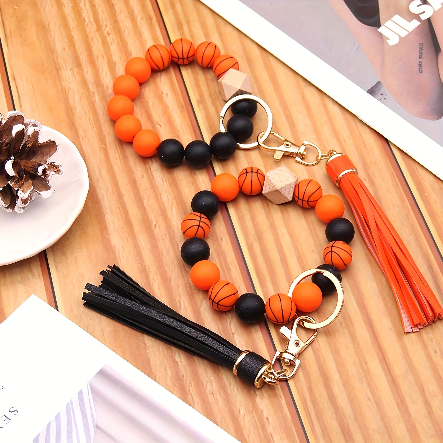 Silicone Beads For Sports Keychain Making Diy Necklace - Temu