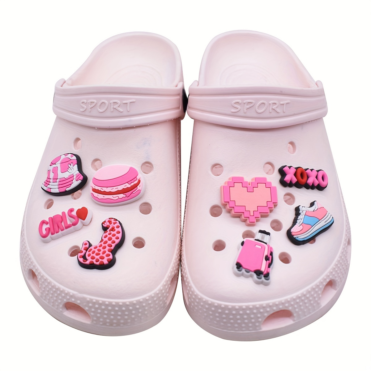 Pink Croc Clog Shoe Charms Pink Croc Charms Pink Shoe -  Australia