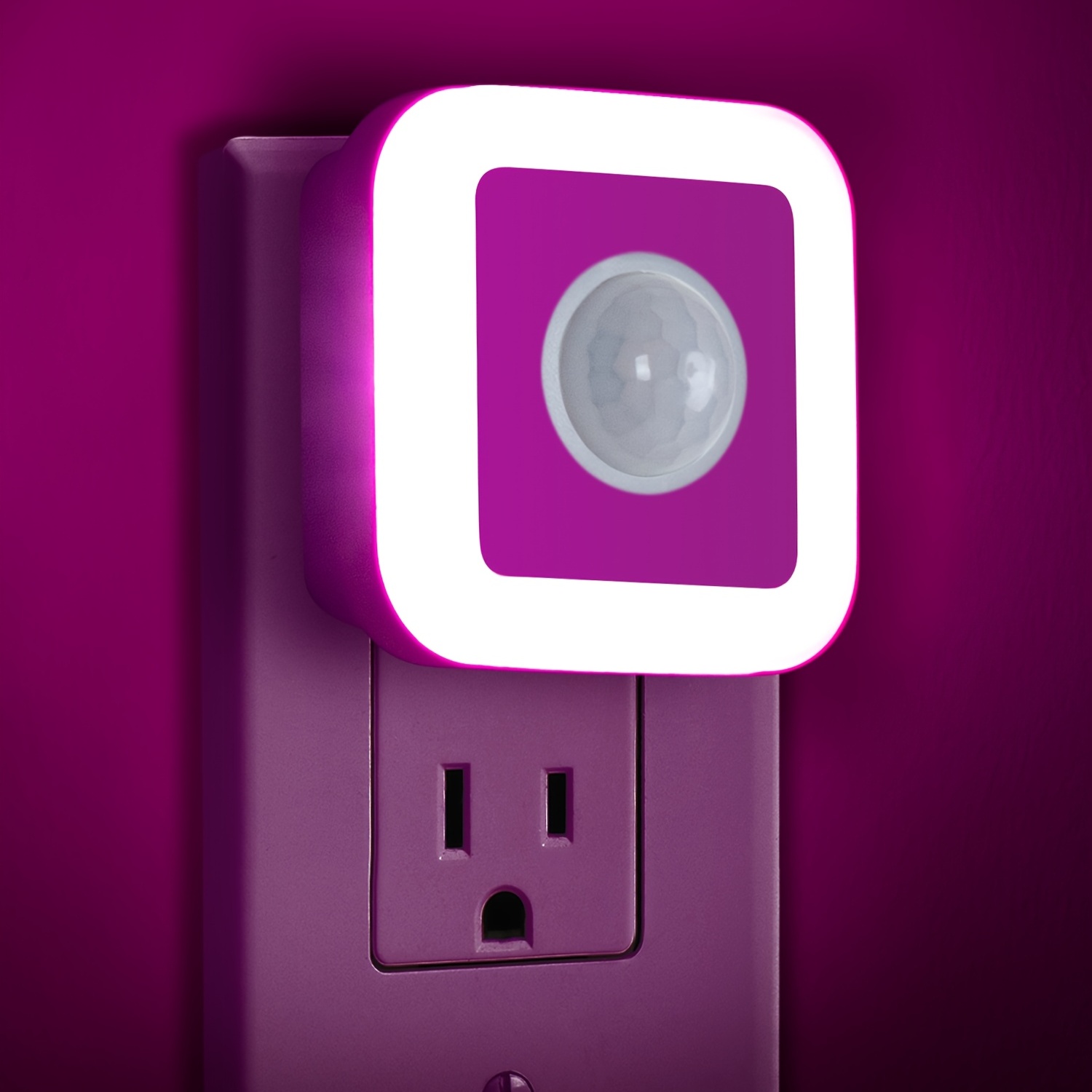 2 Pack Motion Sensor Night Light with Light Sensors, Motion Activated Nightlights, and Indoor Mood Lighting for Bedroom, Bathroom, Toilet