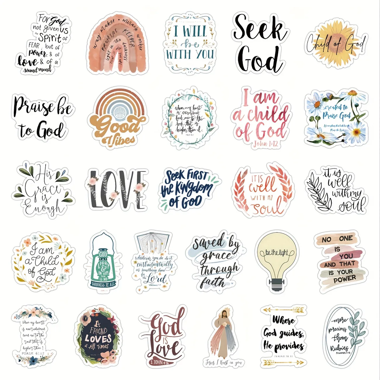 Inspirational Christian Stickers Bible Verse Faith Stickers - Temu