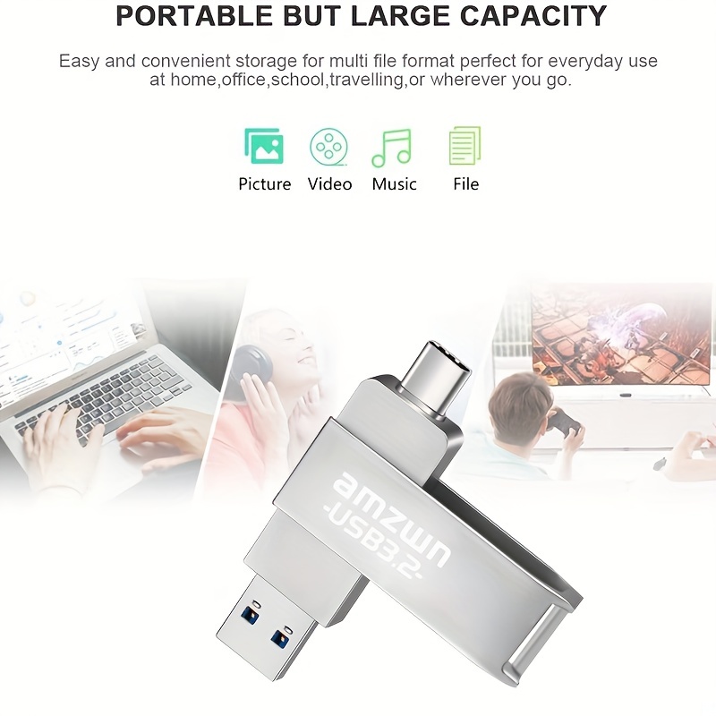 Metal Usb Flash Drive 3.2 128gb 256gb 512gb Pendrive Usb - Temu