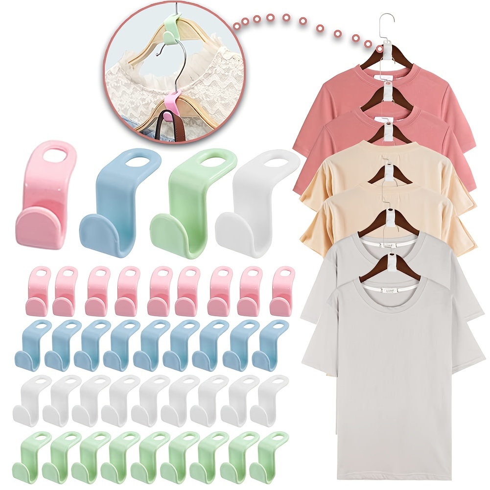 Heavy Duty Clothes Hanger Connector Hooks - Plastic Cascading Hangers For  Organizing And Saving Space In Closets - Temu