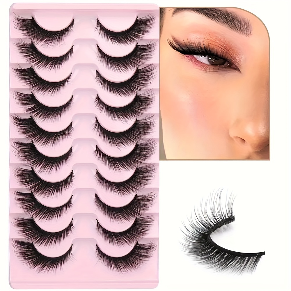 Fox Eye Lashes Angel Wing Mink Eyelashes Natural Look L Curl Eyelash  Extensions Short Wispy Cosplay Fake Eyelashes Doll Cat Eye Lashes Pack by  Geeneiya 10 Pairs - doll49 Angel Wing_15mm Natural